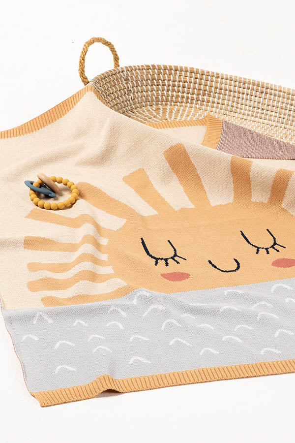 Sunshine Baby Blanket - Sky/Natural
