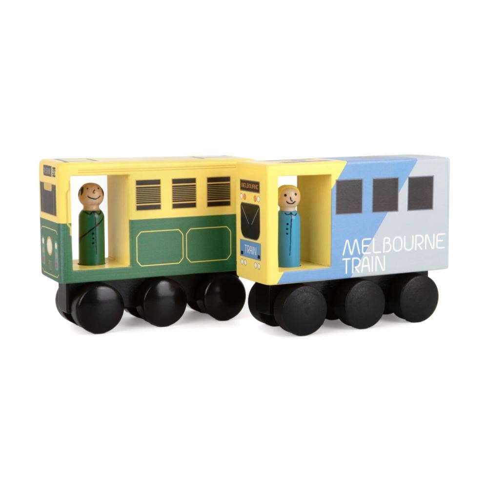 Wooden Melbourne Tram – Push Along Toy