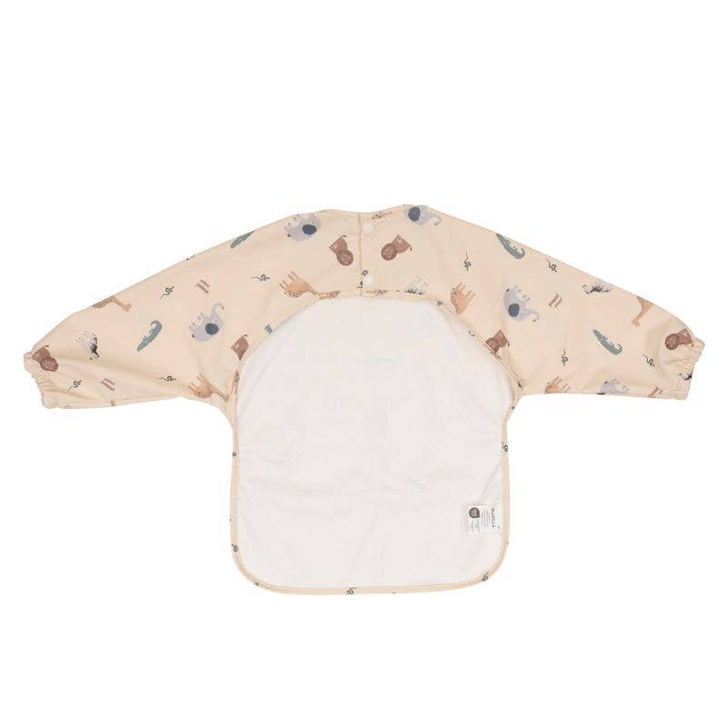 Recycled Long sleeve Bib - Wild Animals