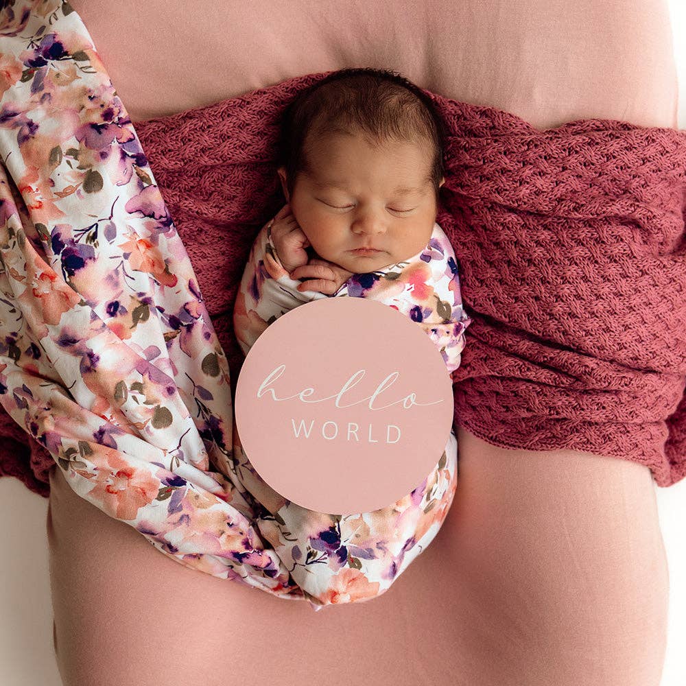 Blushing Beauty Organic Jersey Wrap & Topknot Set