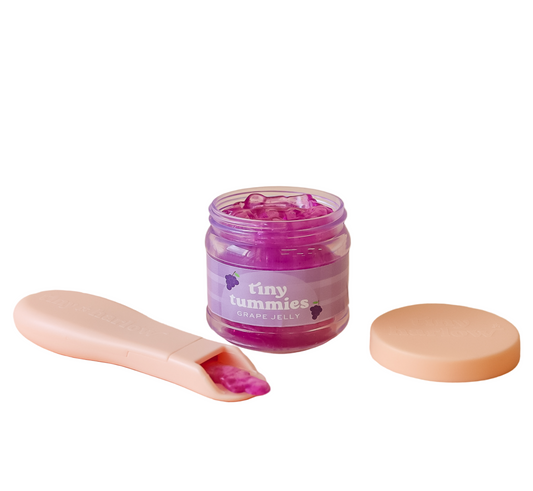 Tiny Tummies Grape Jelly Food jar and spoon set
