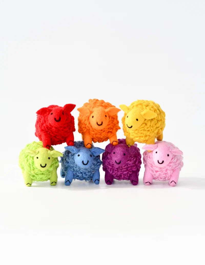 Where Is The Green Sheep? - 7 Colourful Sheep Play Set