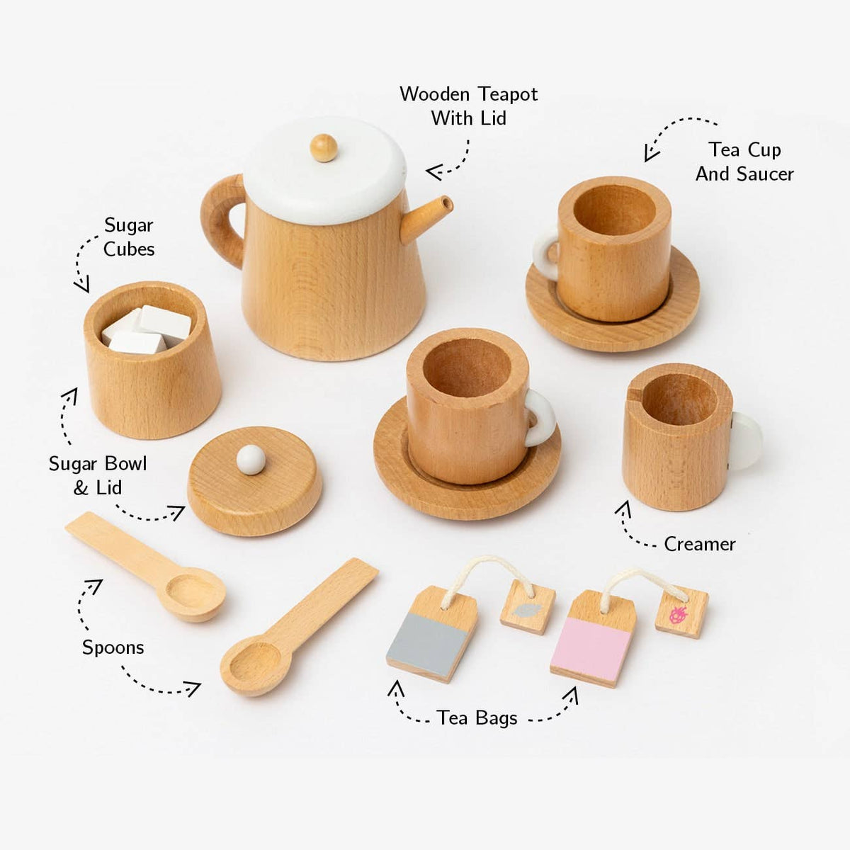 Wooden Tea Set