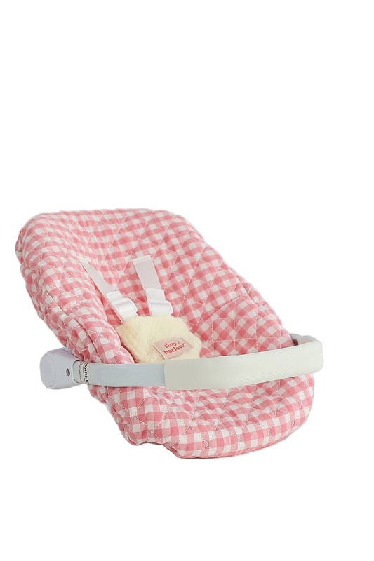 Tiny Harlow Dolls Car Seat Capsule - Pink Gingham