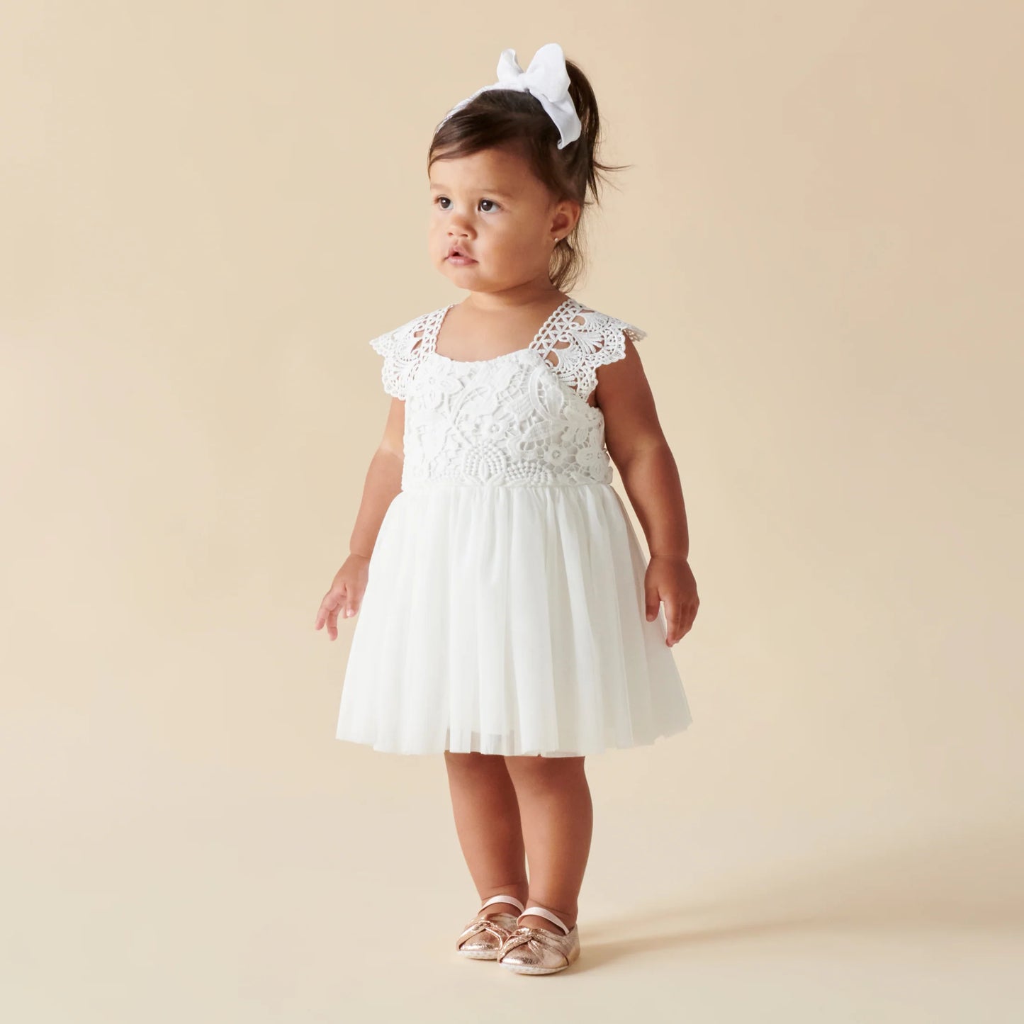 Angie Lace Romper - Ivory