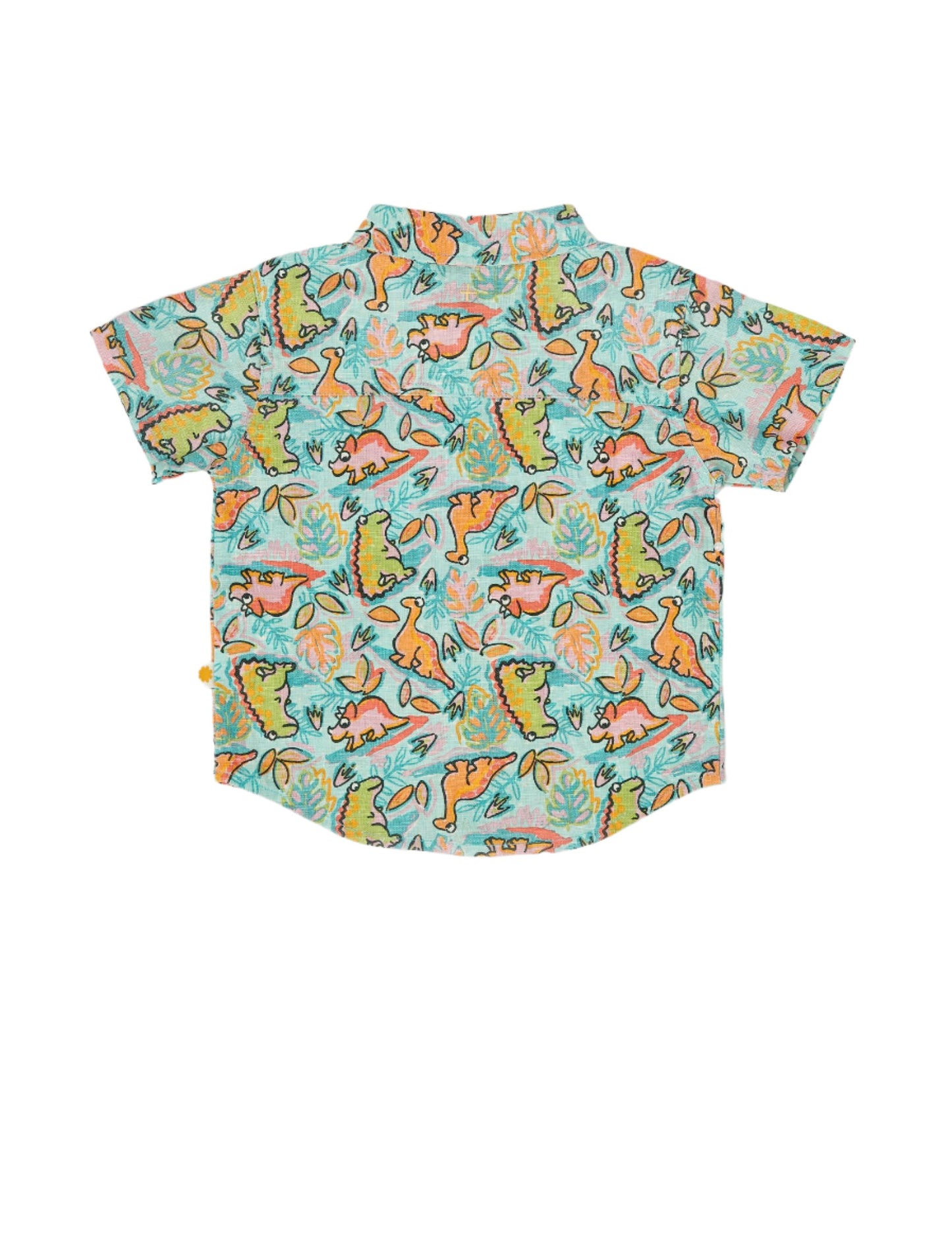 Holiday Linen Shirt Dino Jungle