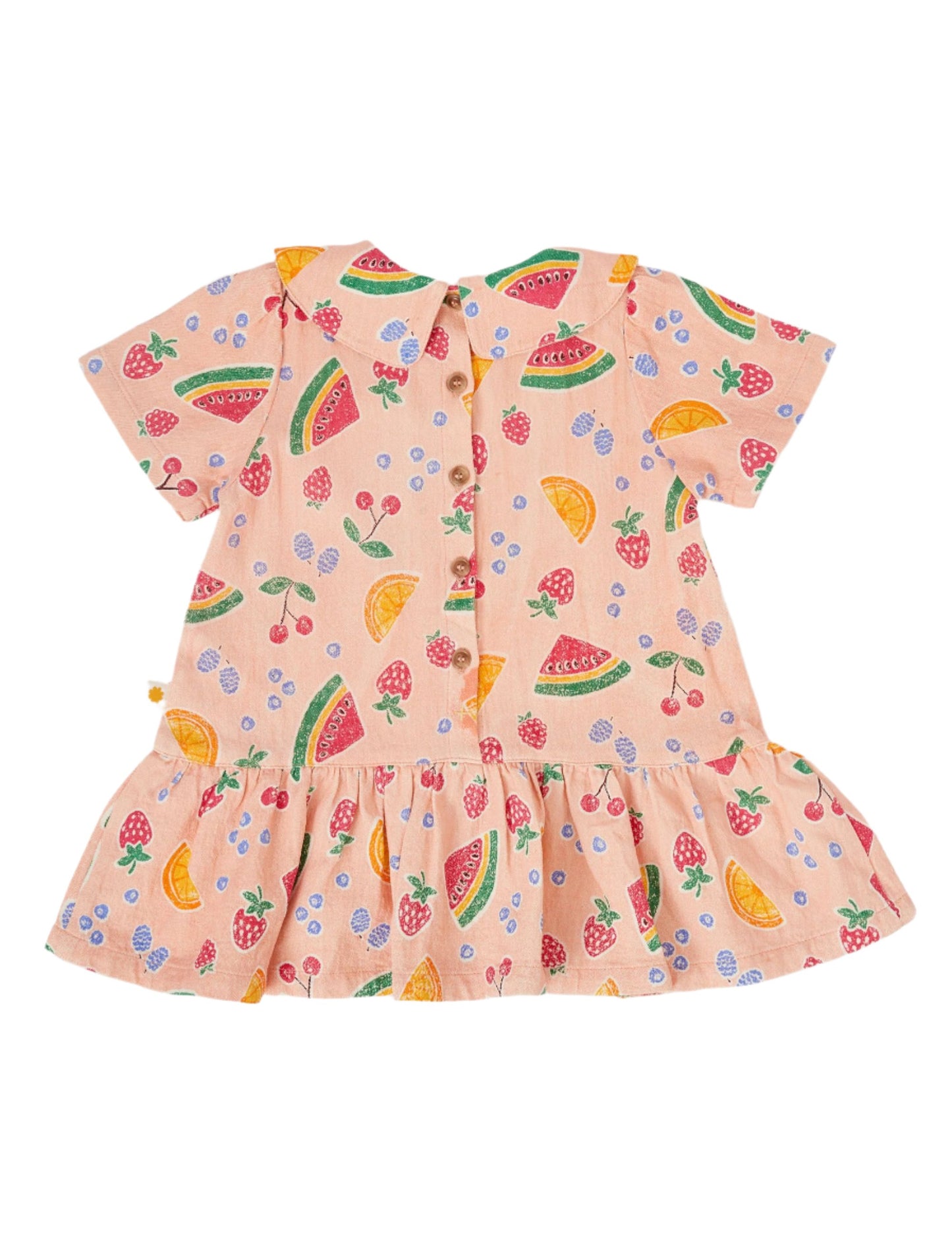 Mila Drop Waist Linen Dress Fruit Salad