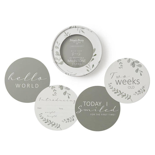 Reversible Milestone Cards - Wild Fern & Grey