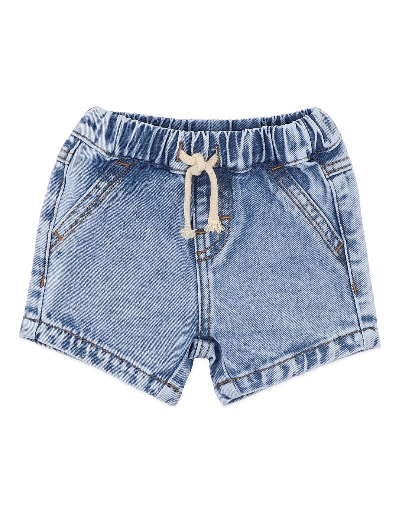 Boys Acid Wash Denim Shorts