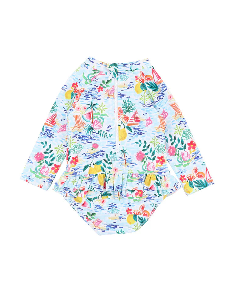 Addison Print LS Sunsuit