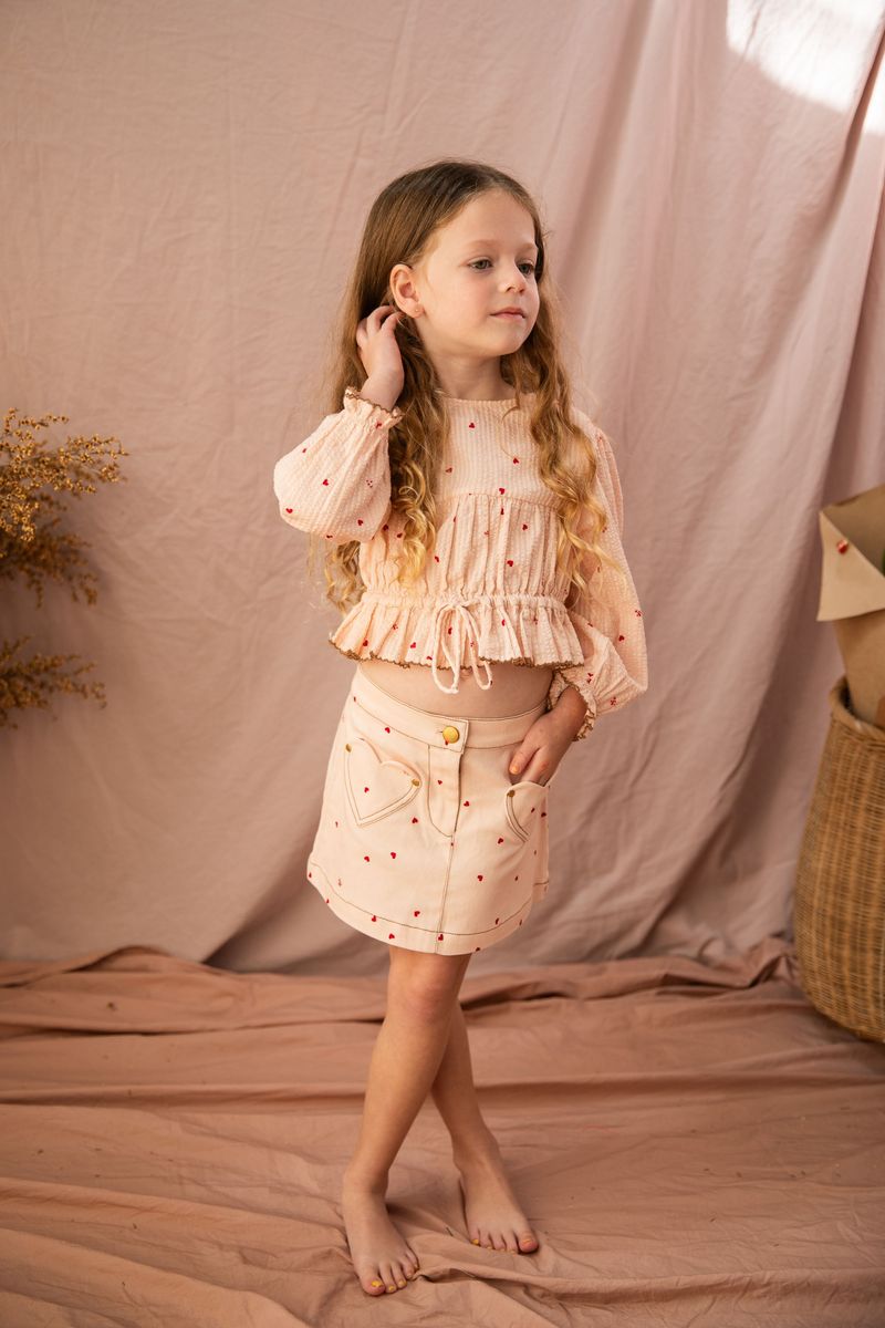 Aimee Top - Piggy Pink Love Bug