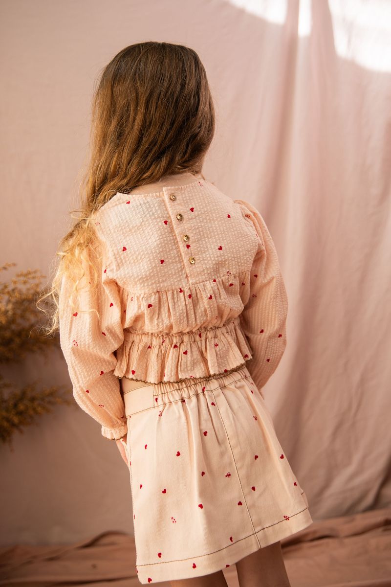 Aimee Top - Piggy Pink Love Bug