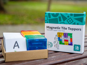 Magnetic Tile Toppers - Alphabet Upper Case Pack (40pc)
