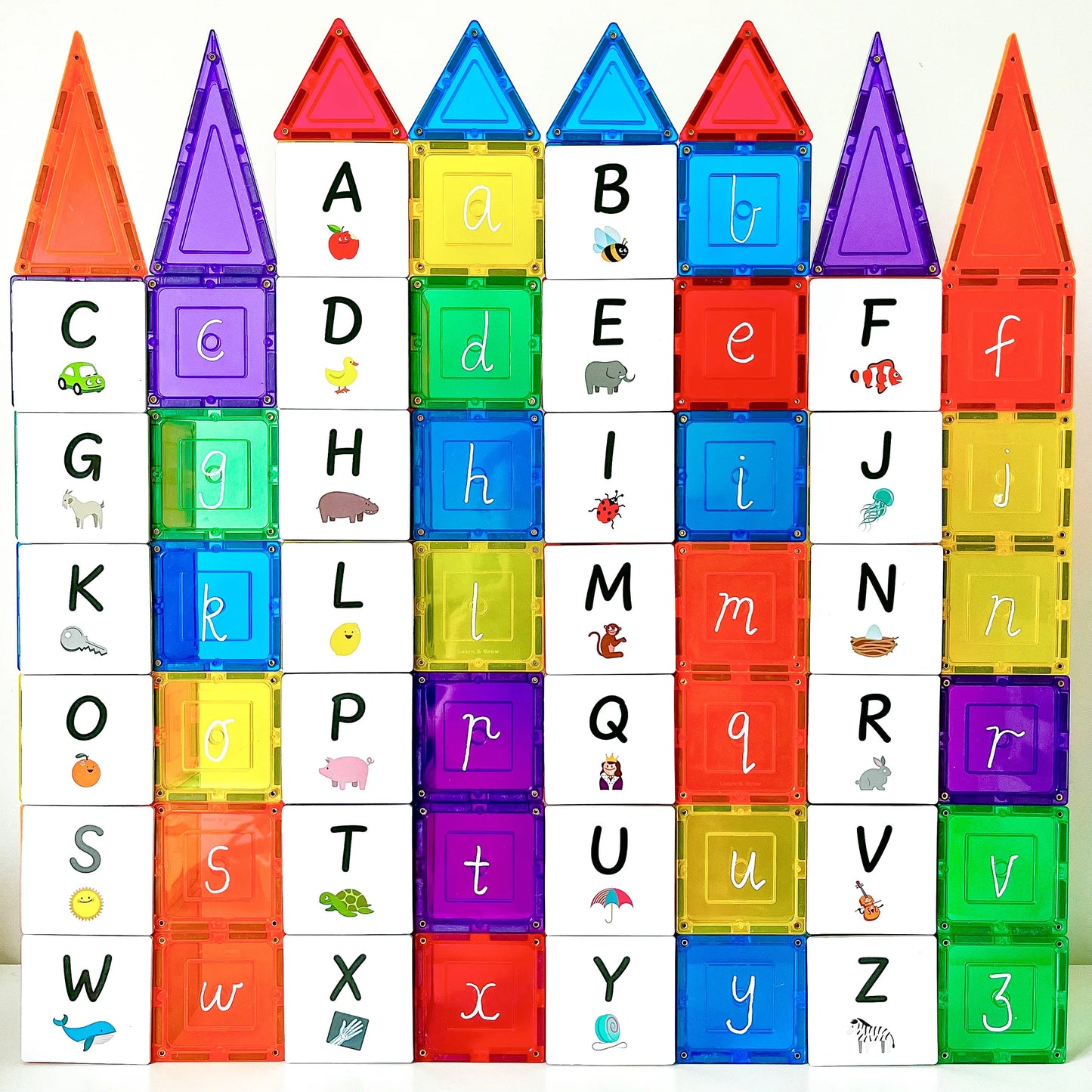 Magnetic Tile Toppers - Alphabet Upper Case Pack (40pc)