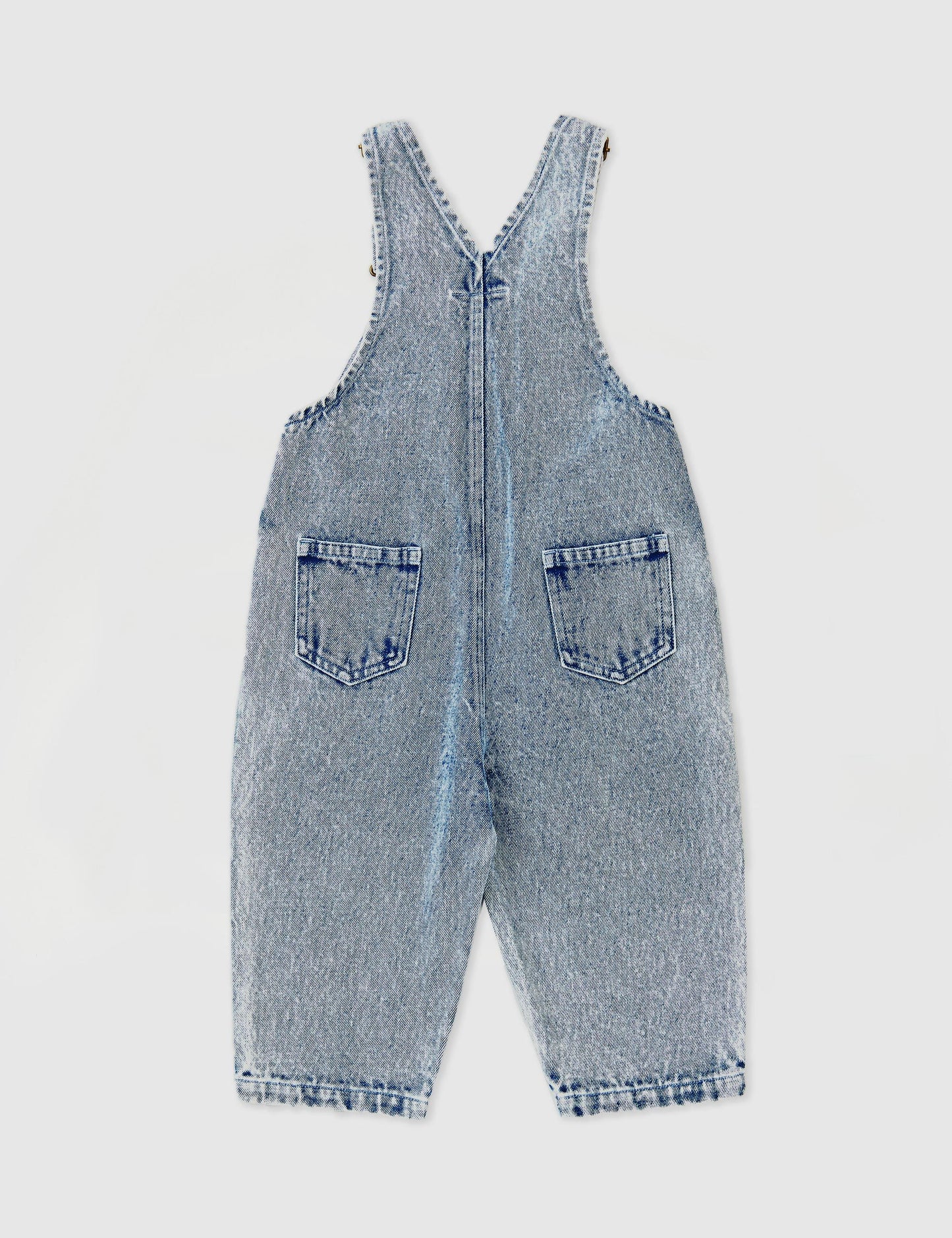 Austin Vintage Washed Overalls - Light Denim