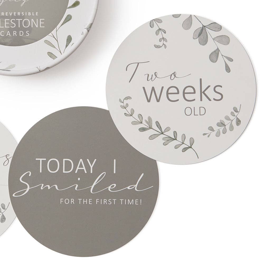 Reversible Milestone Cards - Wild Fern & Grey