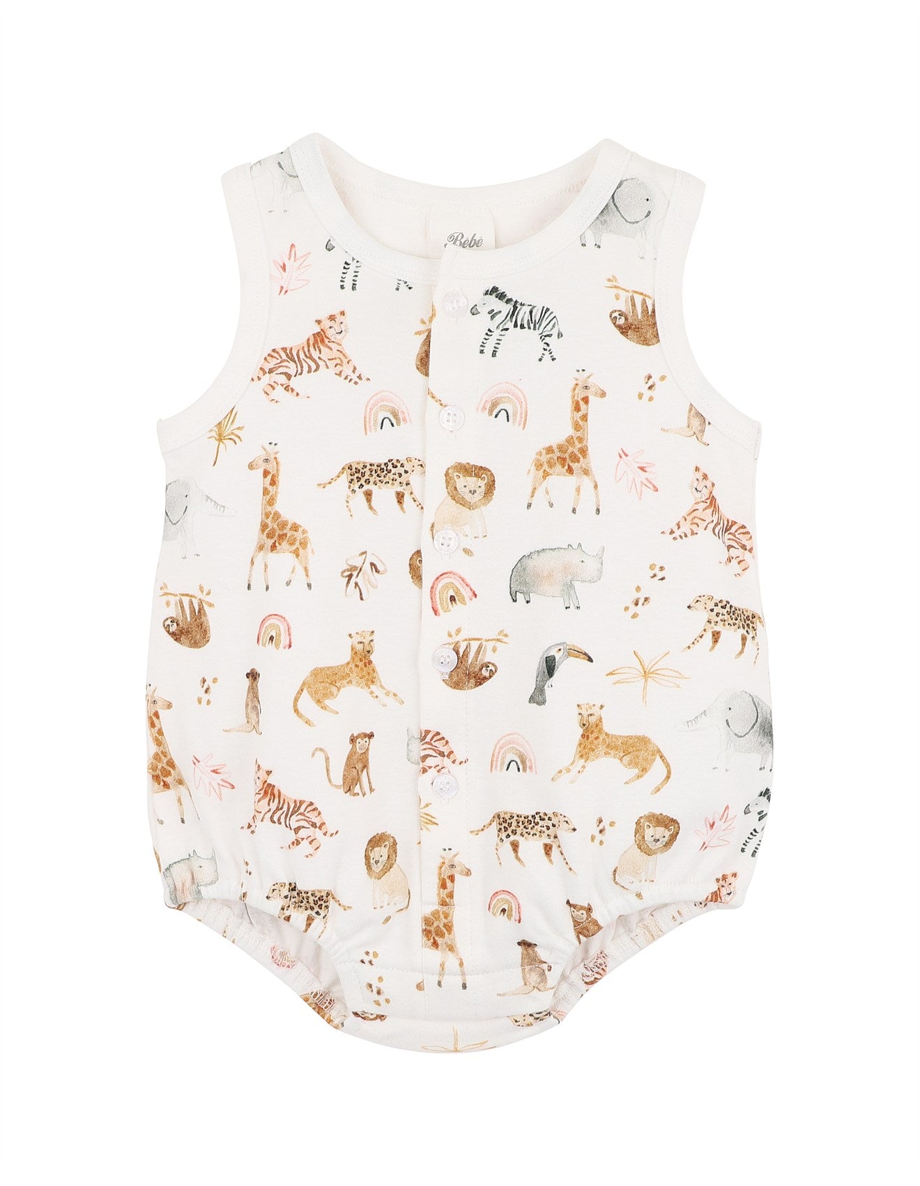 Billie Print Organic Button Front Bodysuit