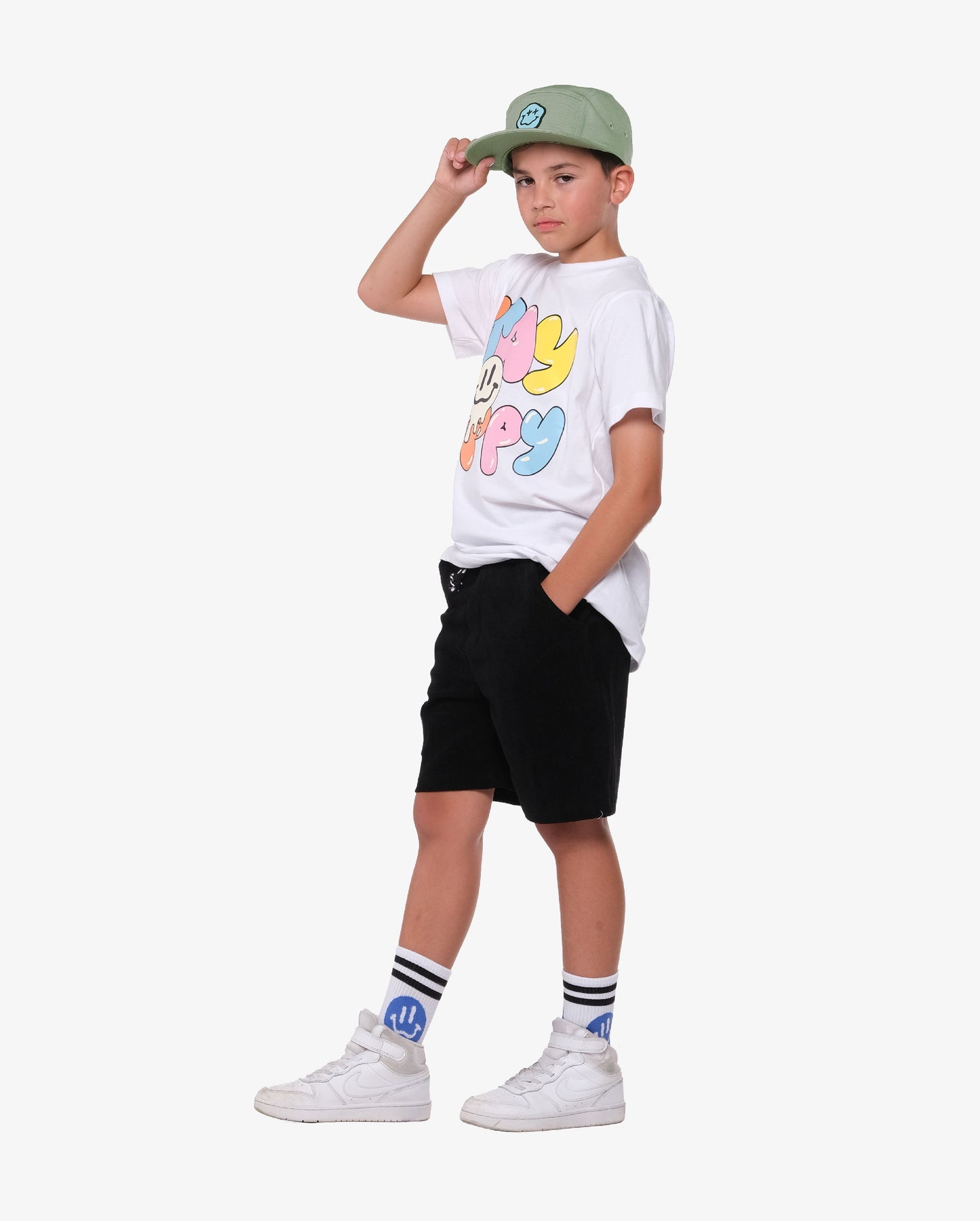 Drippin in Smiles Black Cord Shorts