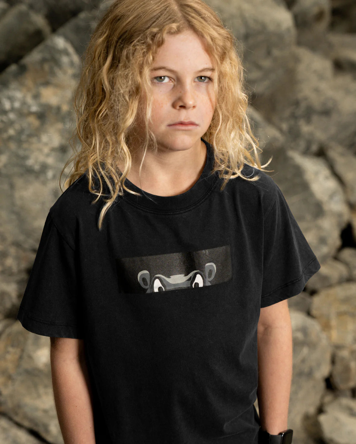 Black Wash Hippo Tee
