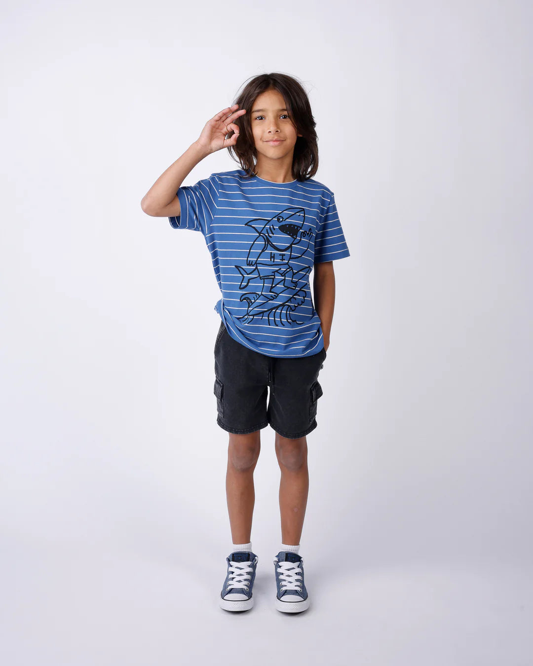 Minti Blasted Deluxe Cargo Short - Black Wash