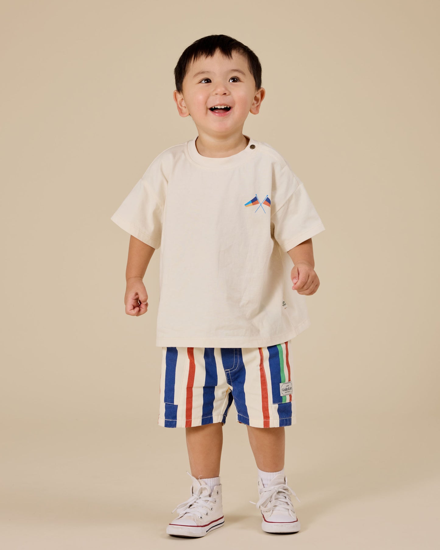 90's Bold Stripe Noah Denim Pocket Shorts