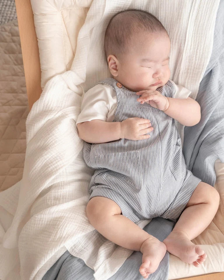 Brady Stipe Woven Overalls