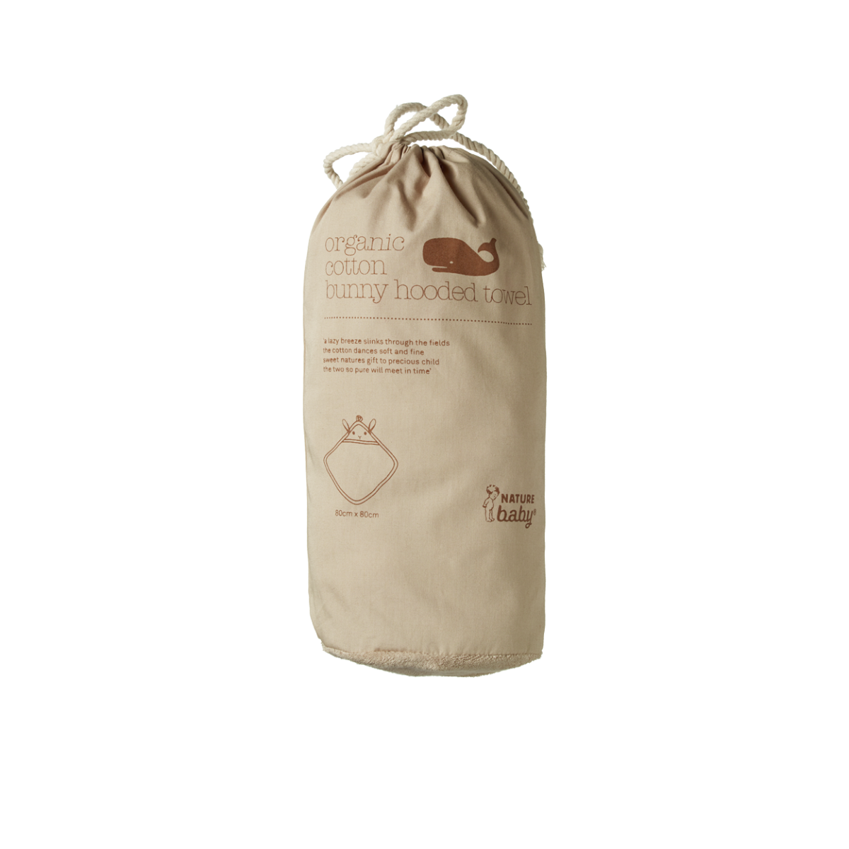 Bunny Hooded Towel - Nougat