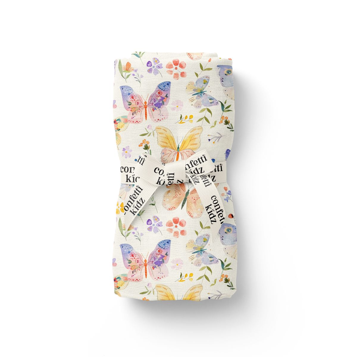 Organic Muslin Swaddle - Butterfly Blooms
