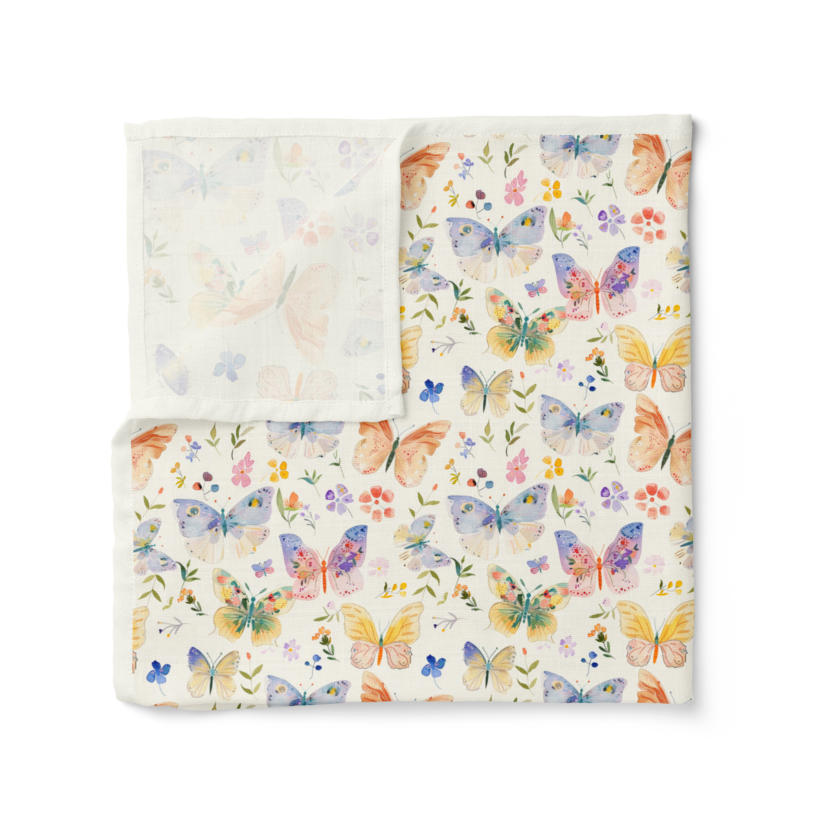 Organic Muslin Swaddle - Butterfly Blooms