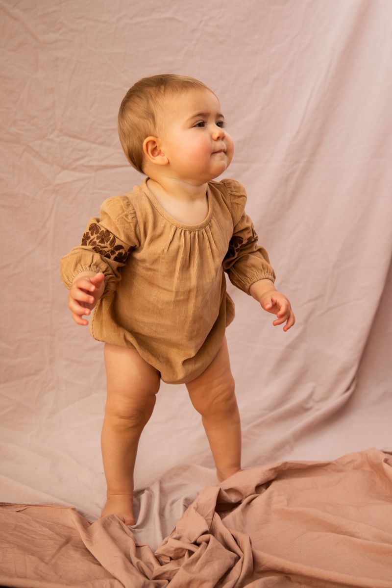 Dandy Romper - Caramel Slice