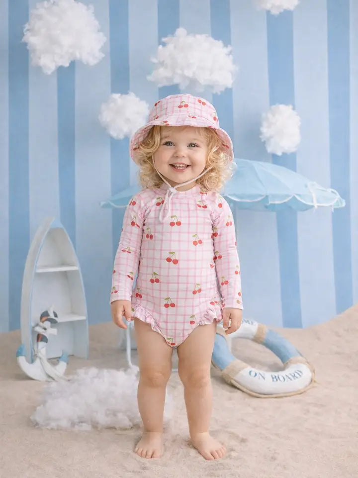 Girls Swimsuit - Cherry Bloom