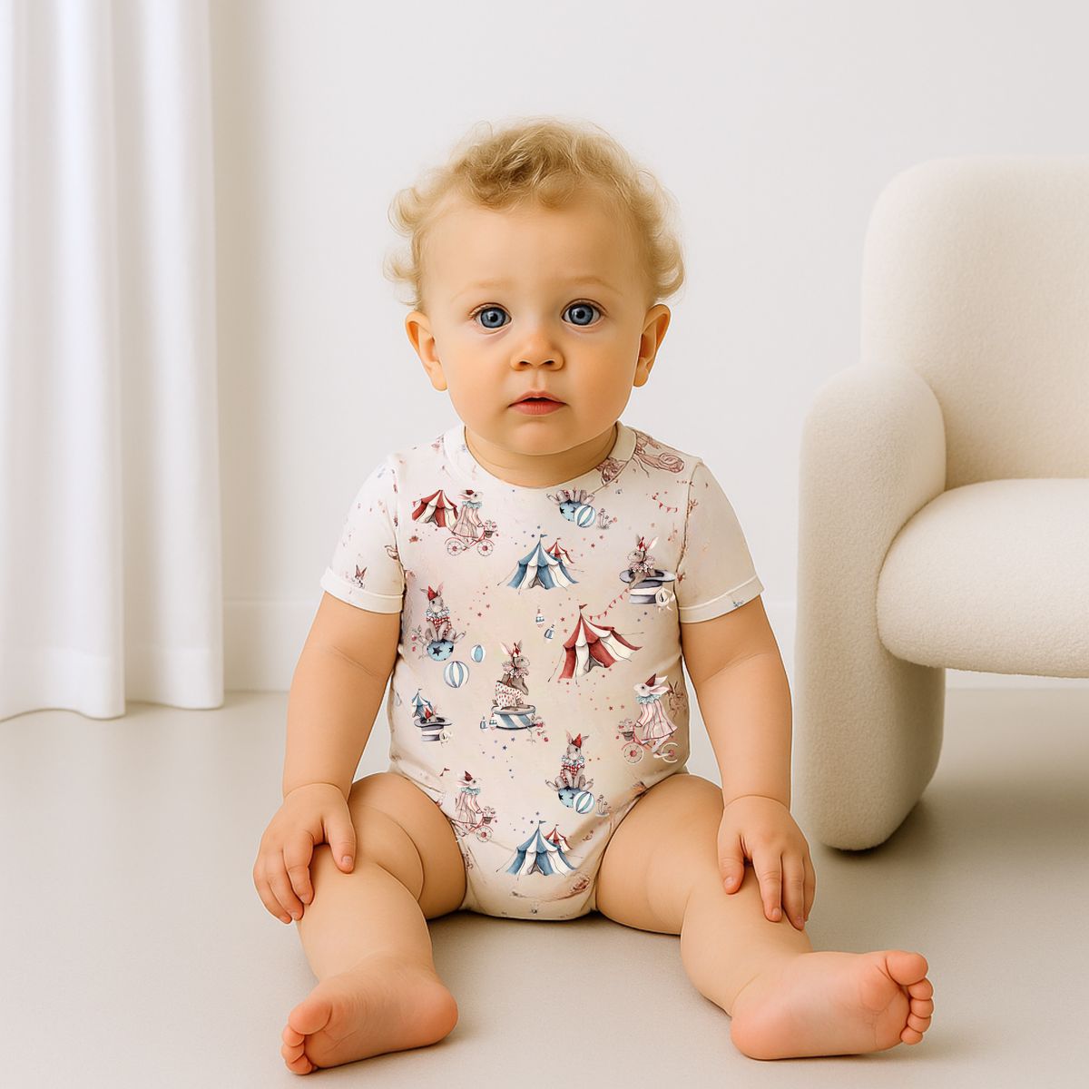 Bamboo Bodysuit - Circus Bunnies