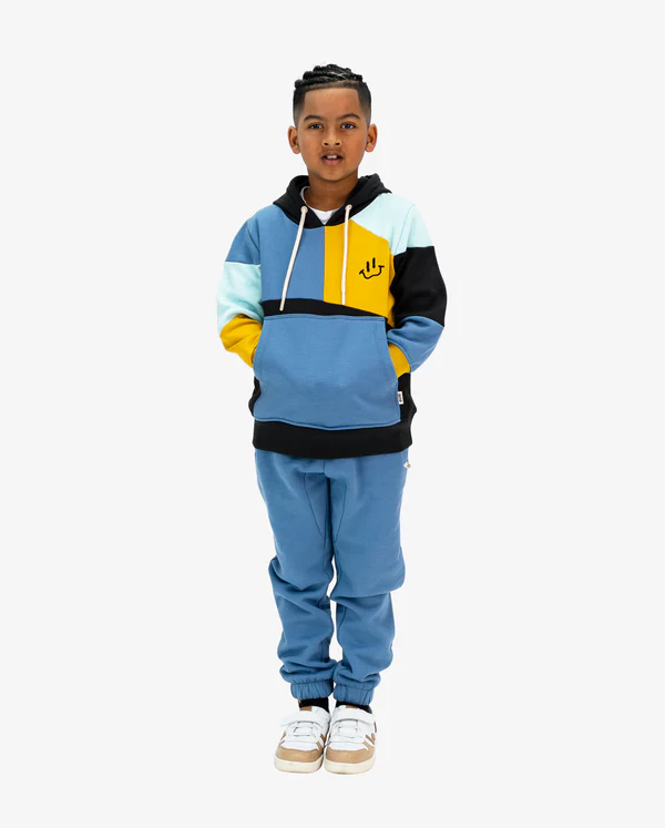 Colour Block Harlequin Hood
