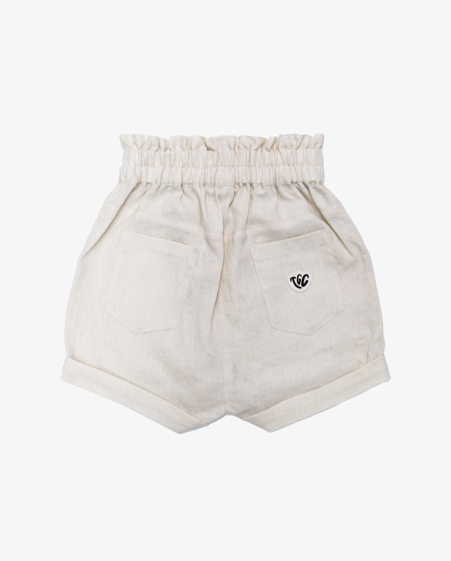 Cream Linen Shorts