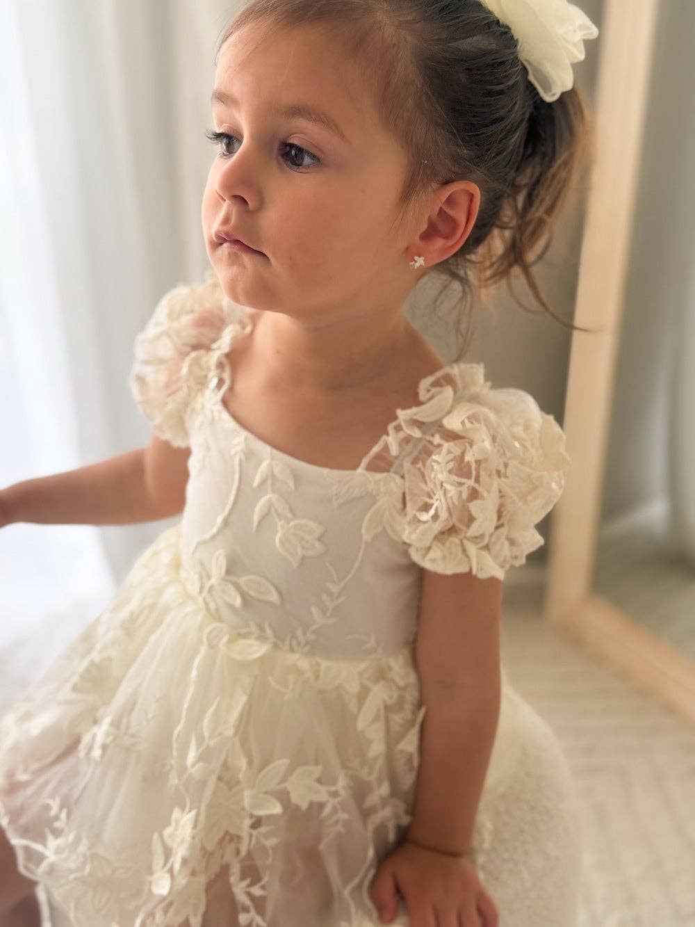 Petal Ivory Embroidered Baby Dress