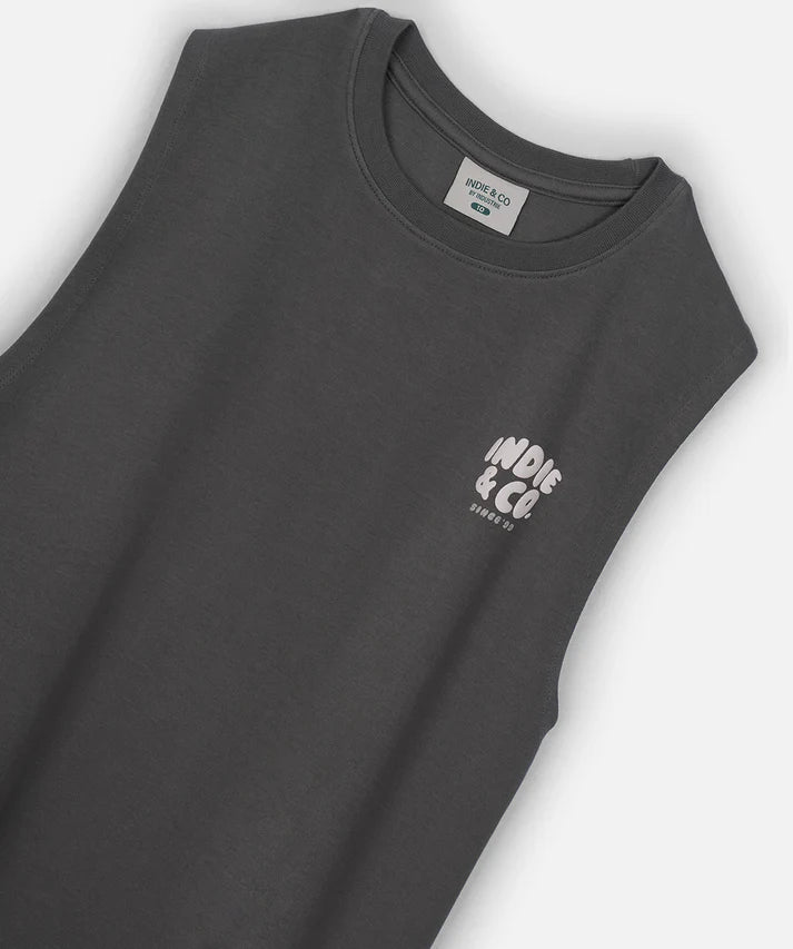 The Union Muscle Tee - Dark Fern