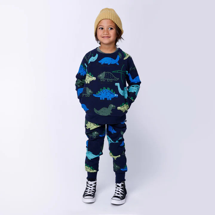 Dino Rollers Furry Trackies - Dark Blue