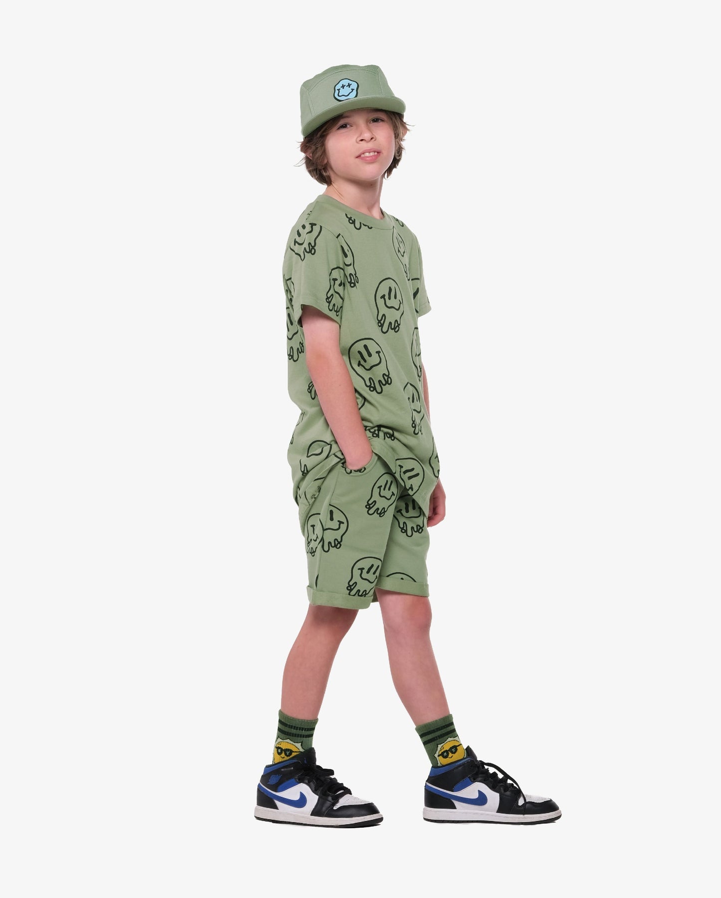 Drippin Smiles on Repeat Pistachio Tee