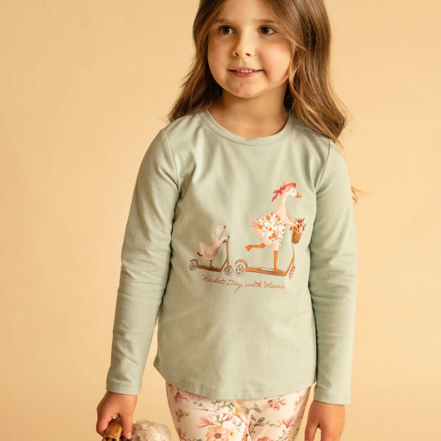 Emmy Ducks On Scooter LS Tee