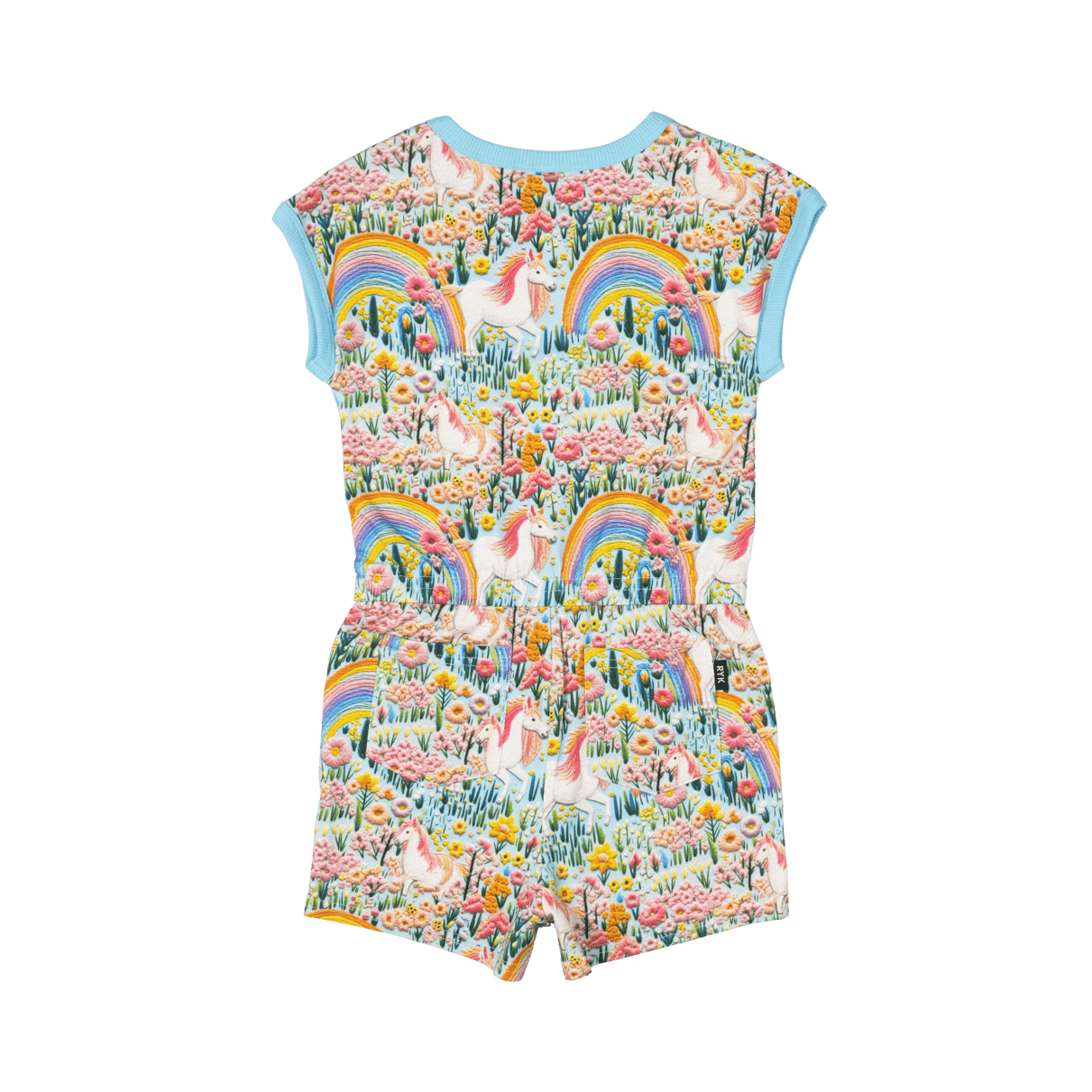 Embroidered Unicorns Romper