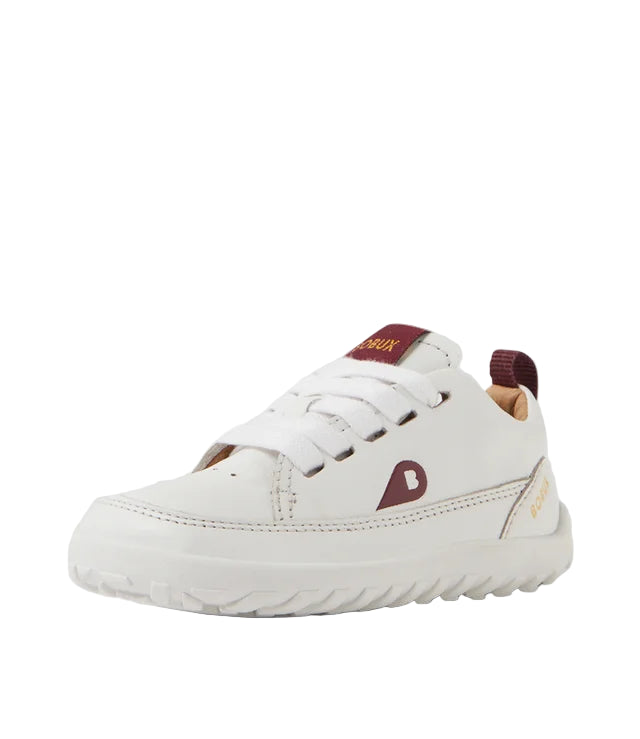 Evo Leather Lace Up Flats - White