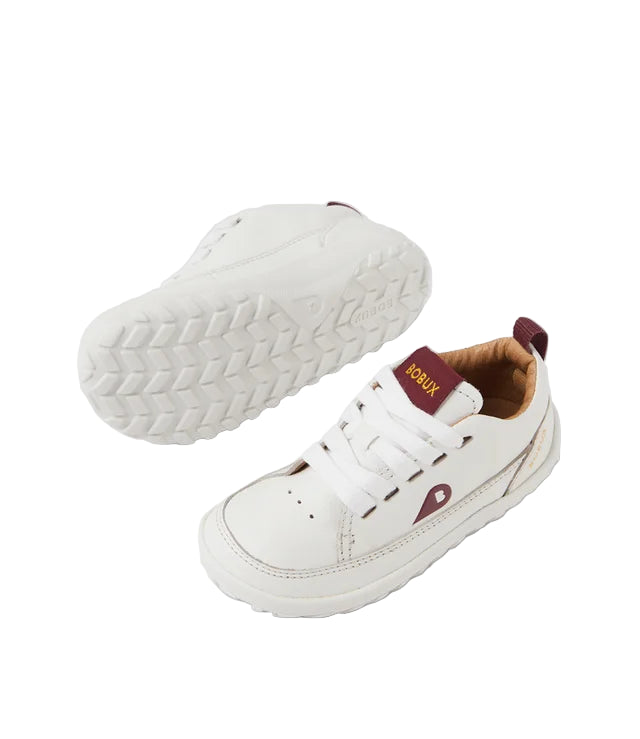 Evo Leather Lace Up Flats - White