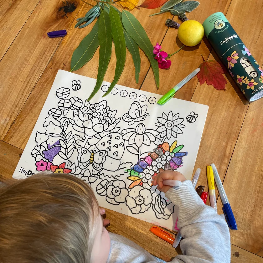 Flower Power - Mini Colouring & Doodle Mat