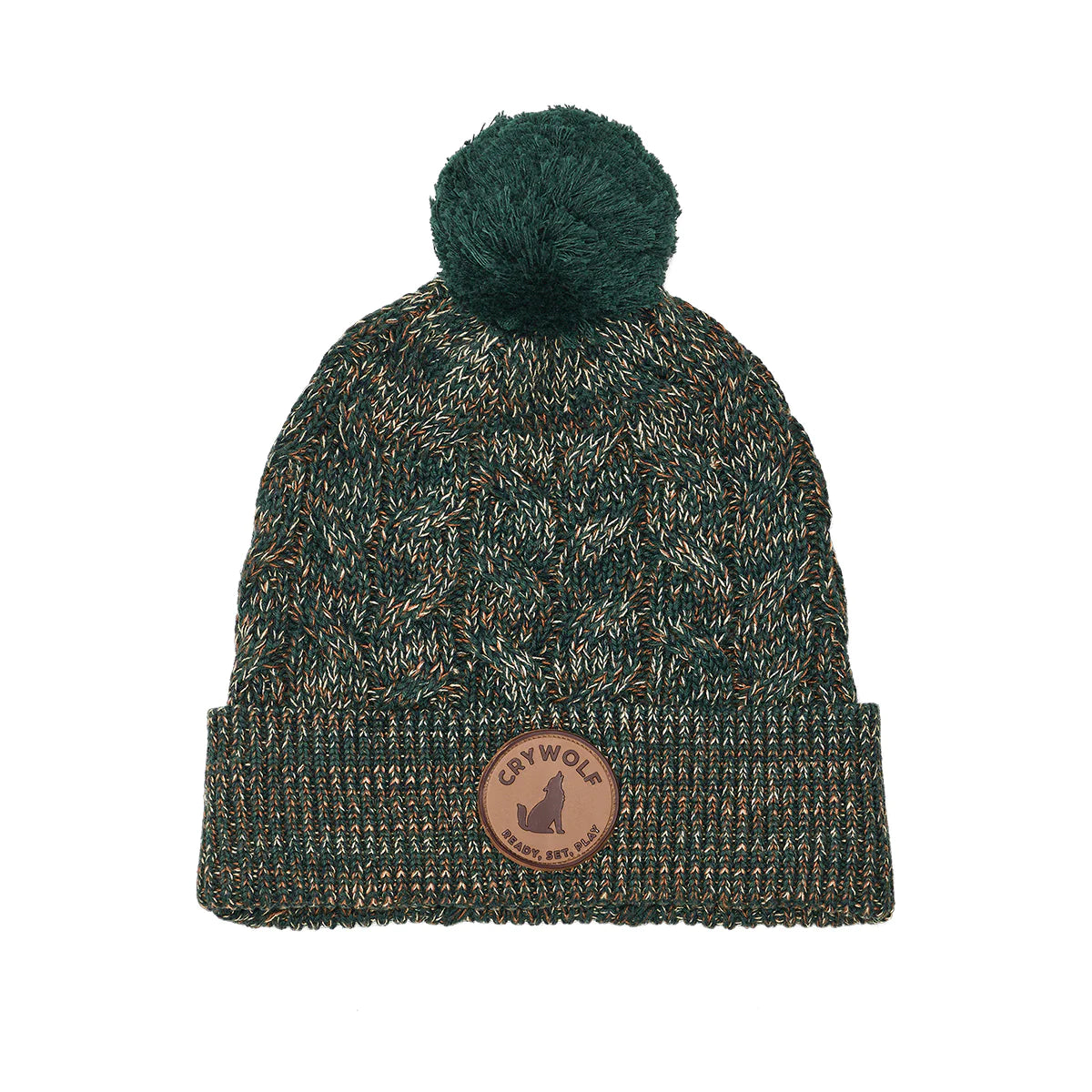 Pom Pom Beanie - Forest Speckle