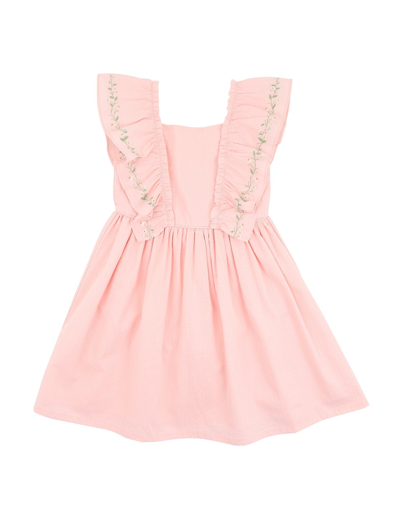 Tess Embroidered Frill Dress