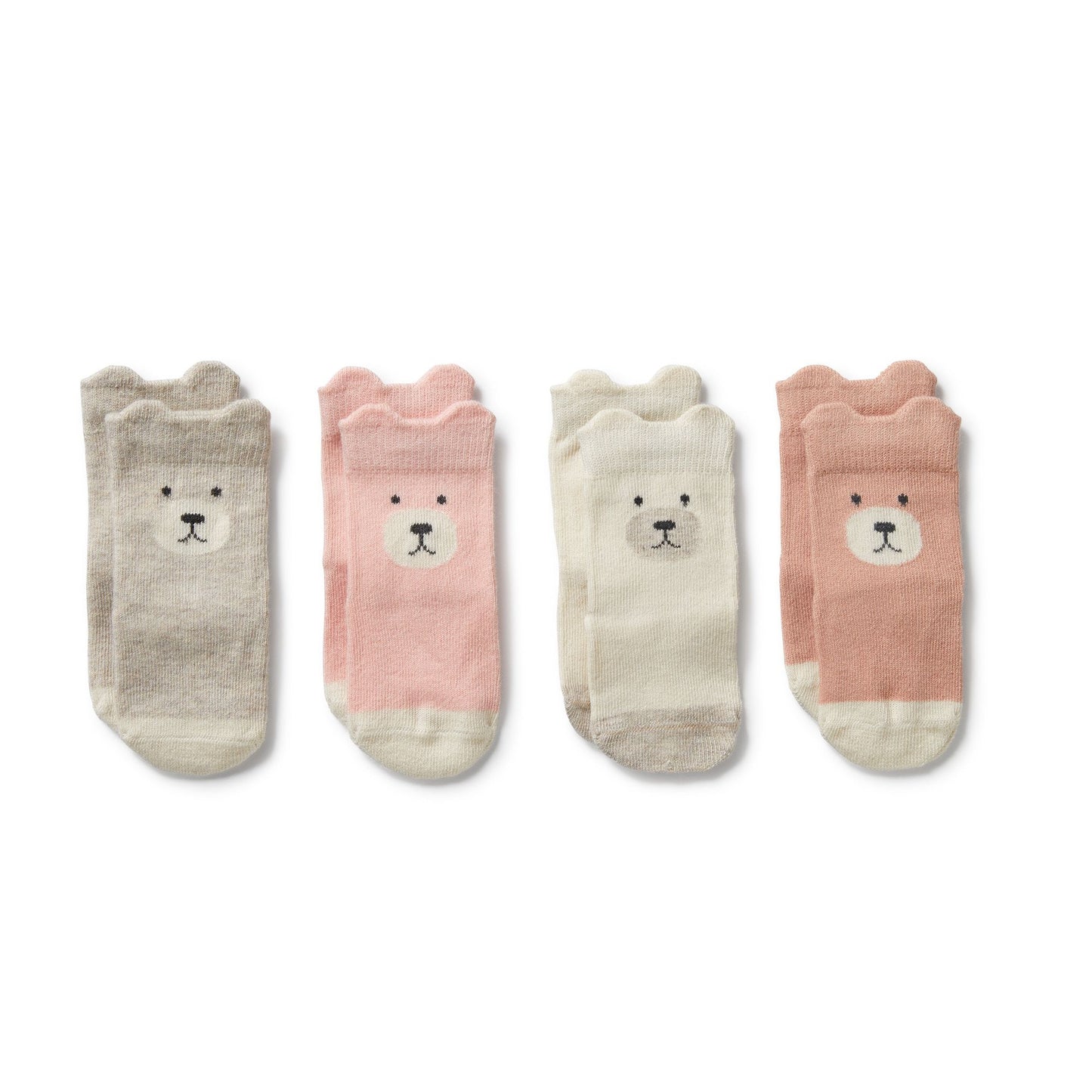 Girls Organic 4 Pack Baby Socks