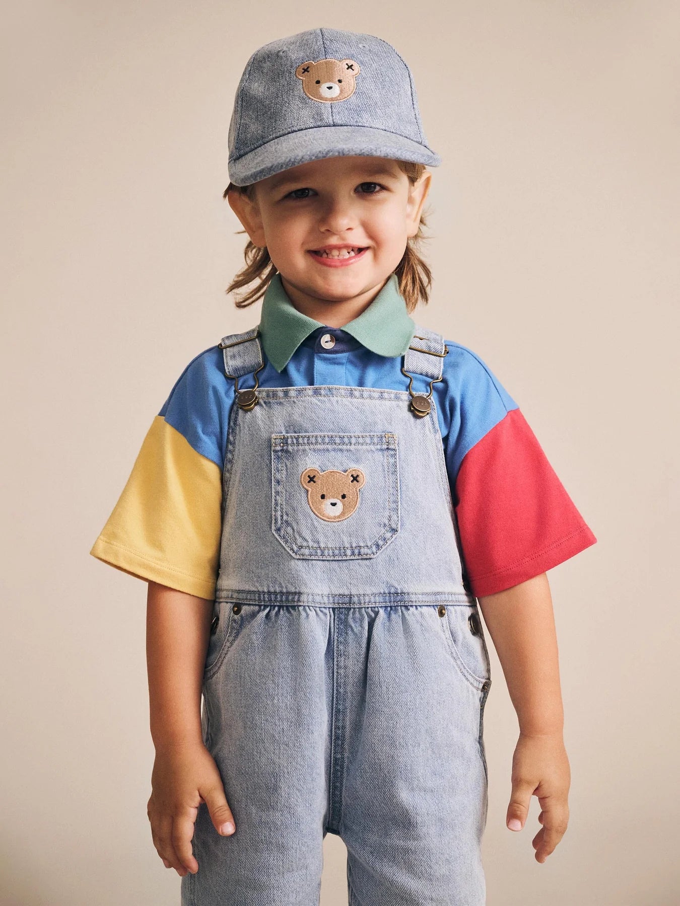 Colour Block Boxy Polo Tee