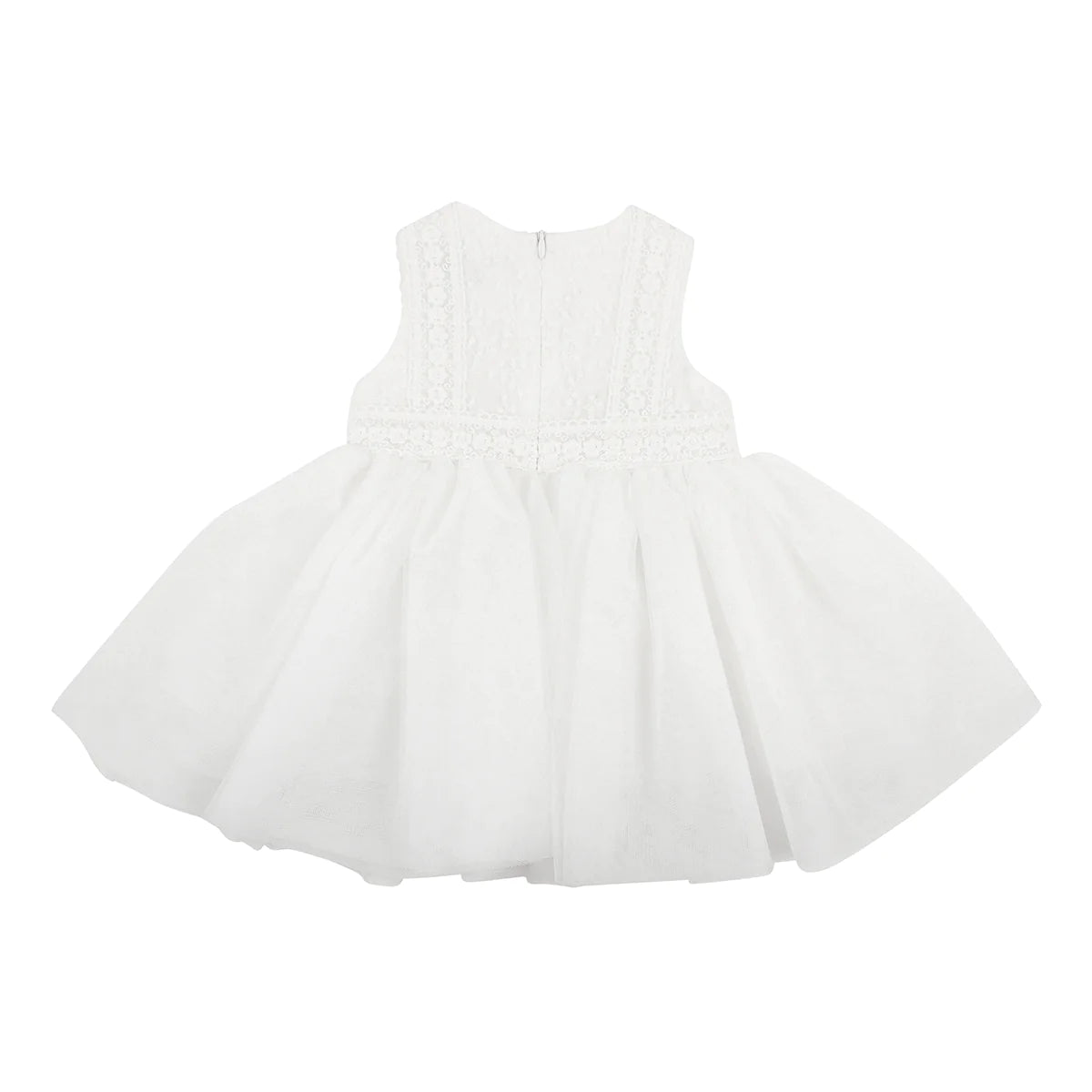 Embroidered Organza Dress - Ivory