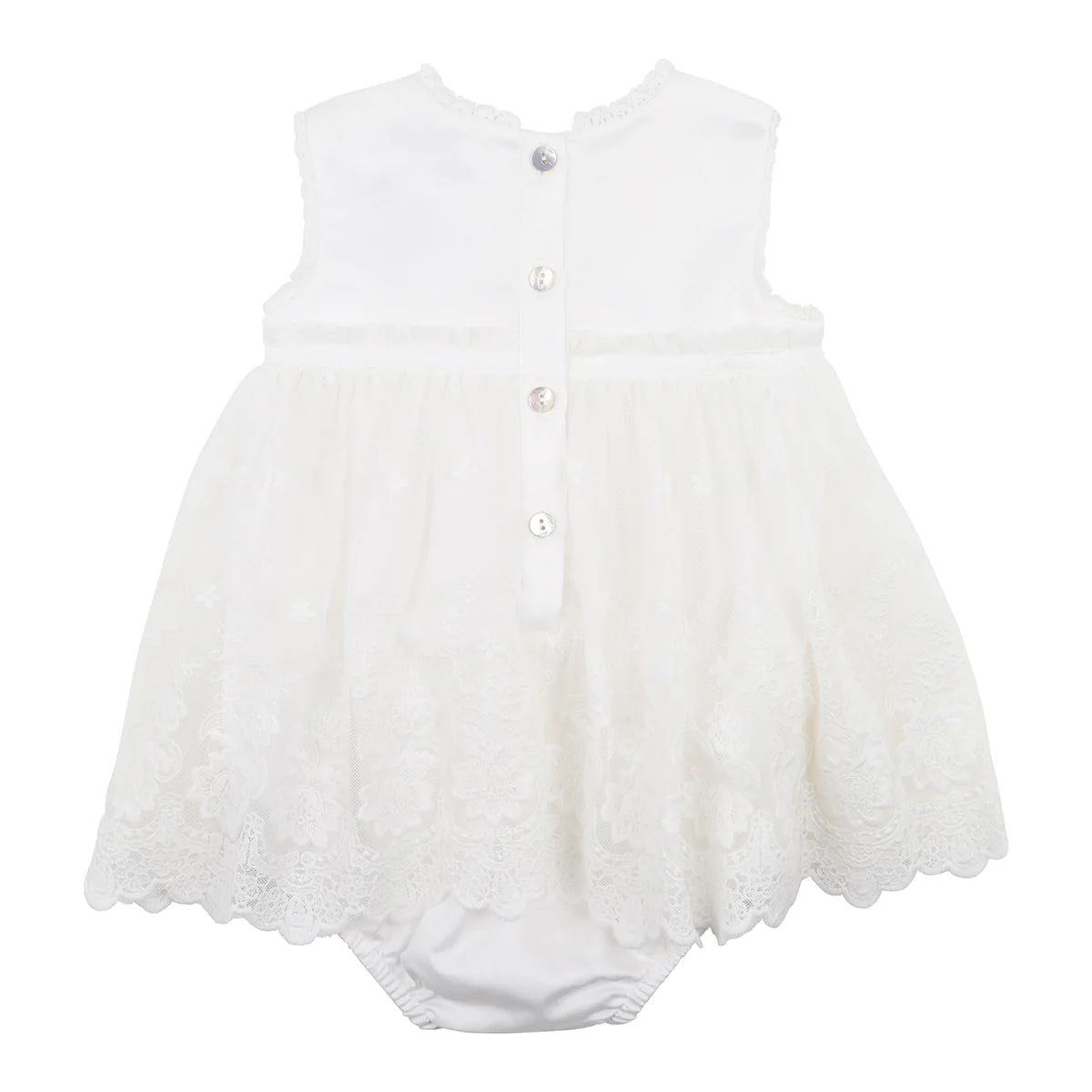 Lace Overlay Dress - Ivory
