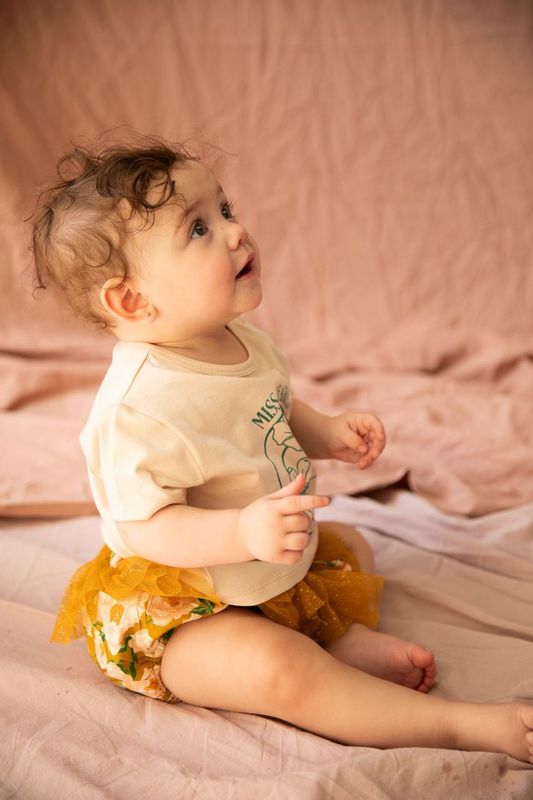 June Nappy Pants - Soiree Bouquet Honey Mustard